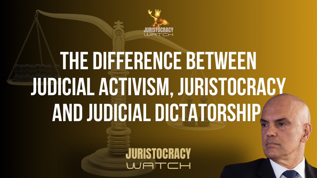 I created a Substack to write articles about JURISTOCRACY. The world needs to understand exactly what happened in Brazil, to prepare for the future. Welcome to Juristocracy Watch. ✅

The first article explains the difference between judicial activism, juristocracy, and judicial…