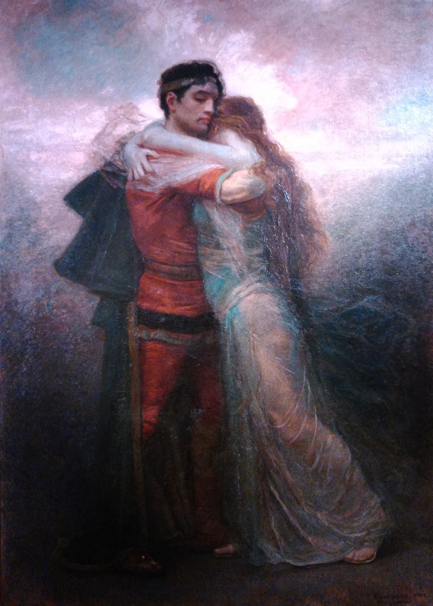 Tristan and Isolde, by Spanish painter Rogelio Egusquiza (1912). Museum of Modern and Contemporary Art of Santander and Cantabria.