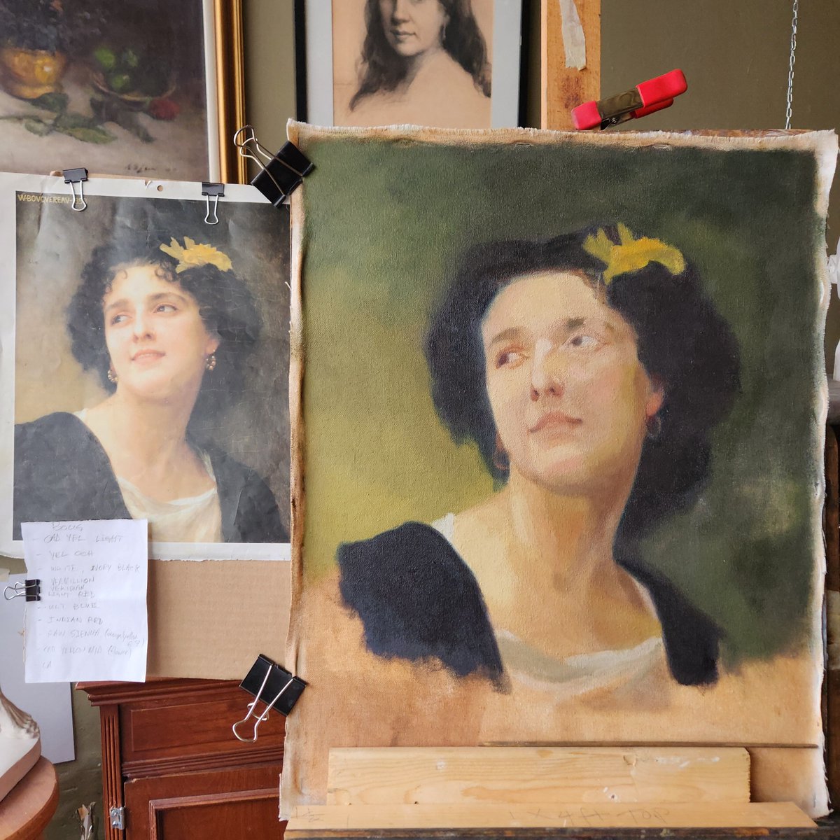 More on the Bouguereau head study. @academyofartcanada #portraitpractice #art #phillatwood_art #torontoartist #canadianartist #landscapeartist #portraitartist #painter #torontopainter #canadianpainter #painting #oilpainting #oils #landscape #landscapepainting #pleinair