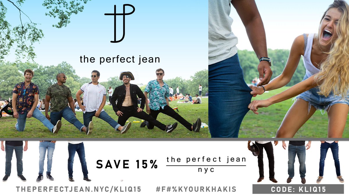 Too damn sweet! F*%k your khakis and get The Perfect Jean! 15% off with the code KLIQ15 at theperfectjean.nyc/KLIQ15 #theperfectjeanpod