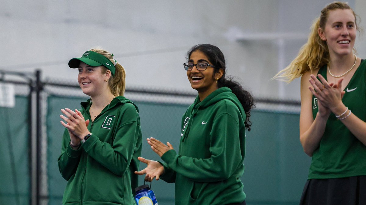 First @IvyLeague win! Peyton Capuano, Elizabeth Fahrmeier, Caroline Lemcke and Michela Moore each won in singles to clinch the 4-1 victory over Cornell. 🔗: dartsports.co/3Q16vm2 | #GoBigGreen