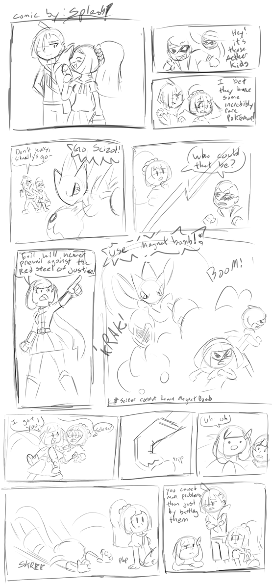 For today's #SeleneSunday we get a sketch comic about her job as a hero.

#PokemonMasters