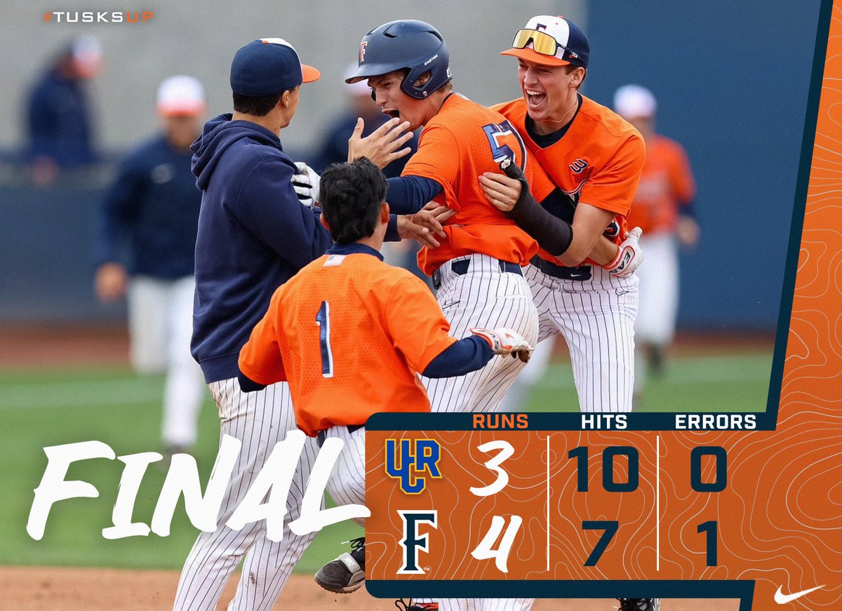 Jakob Schardt hits a walkoff double to give the Titans a 4-3 victory over UC Riverside!

#TusksUp