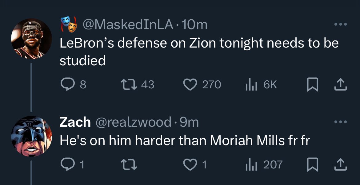 Zion couldn’t score on 39 year old Lebron 😂