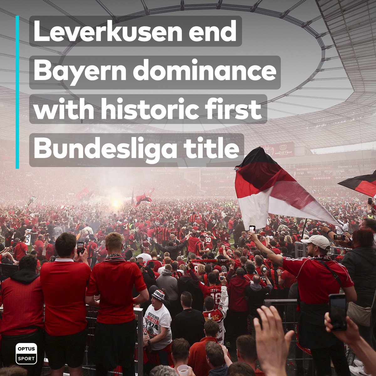 Xabi Alonso's first season in charge creates a remarkable piece of history 🏆 The win | watchoptus.tv/Leverkusen-Bun…