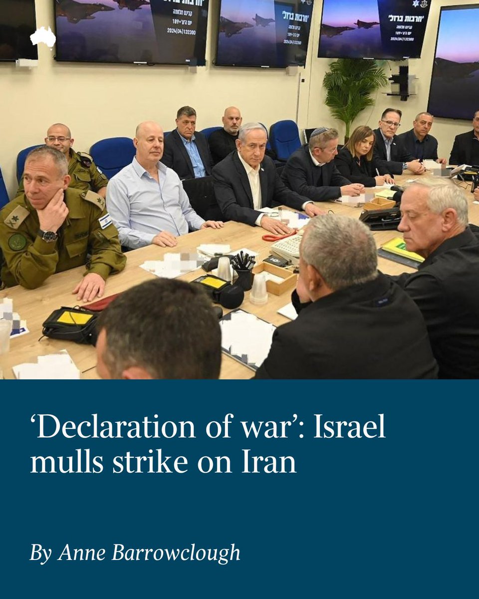 Israel's President Isaac Herzog has said Iran's drone and missile attack on the country was a 'declaration of war,' as the war cabinet debated whether to respond with a large scale strike. Read more: bit.ly/3VXvVVk