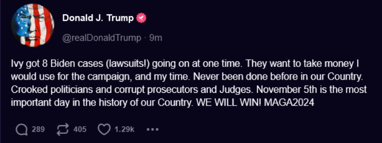 Trump posted this and deleted it. I wonder what QAnon’s decodes are going to be about why this was deleted.