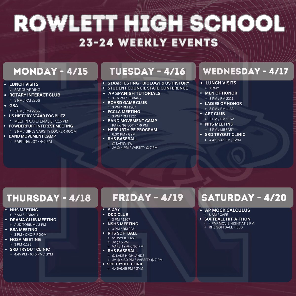 This week at RHS! Please see the Eagle Eye Memo for more smore.com/n/m5pdt