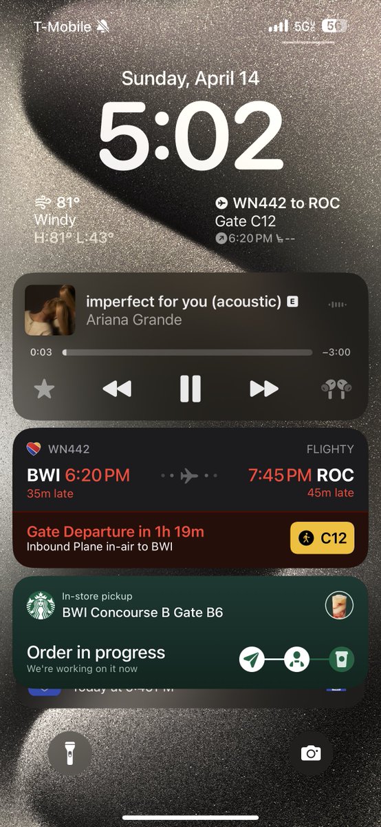 DylanMcD8's tweet photo. Live Activities is honestly one of the best features Apple has shipped https://t.co/wXA0fY3NS7
