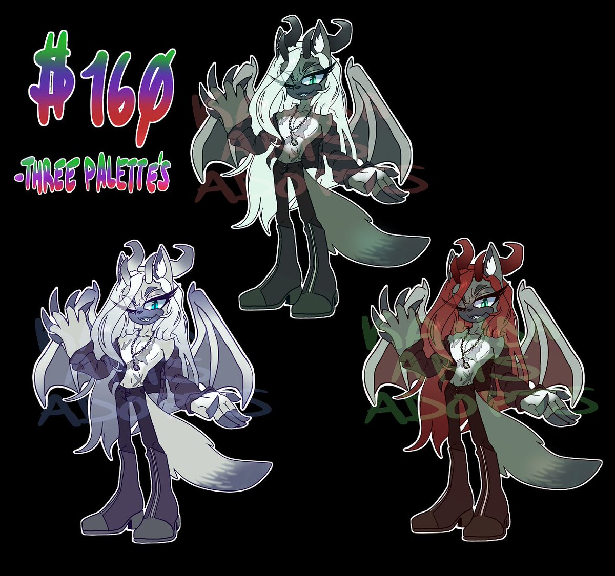 KandaArtsAdopts's tweet photo. 👿Demon Fox Adopt (Hazbin Hotel/Sonic Inspired)👿

😈 160USD
😈Two Part P@yment Plan Available (Just Ask)
😈 Holds on a case by case basis
😈 Do not sell for more than you buy

#KandaArtsAdopts #FurryAdopt #HazbinAdopt #SonicAdopt

🔗⏬ https://t.co/P7zDnCGJbm