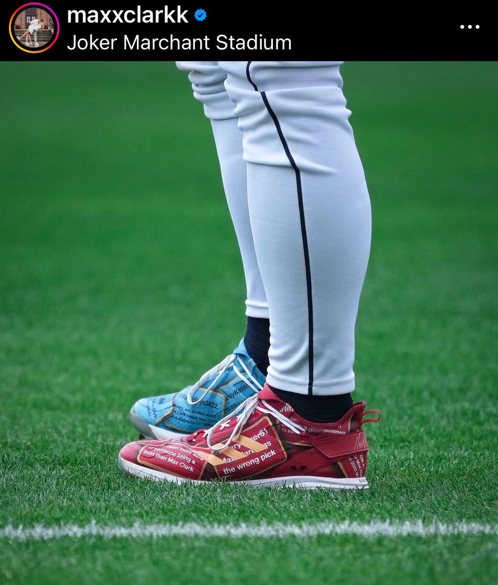 Detroit Tigers #1 prospect Max Clark posted a picture today on instagram of him wearing cleats featuring comments calling him “the wrong pick” and “bust” 😳