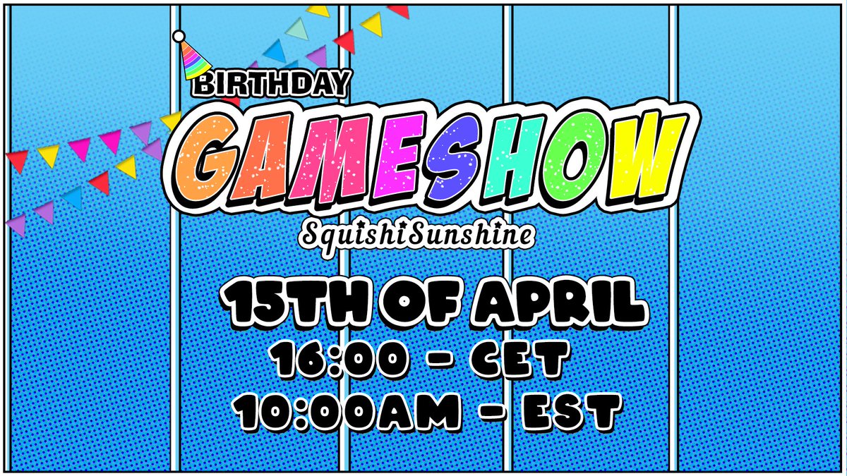 Birthday Gameshow thingy!
4 Guests, but only 1 price!
Trivia questions and minigames!
There will be cake!!