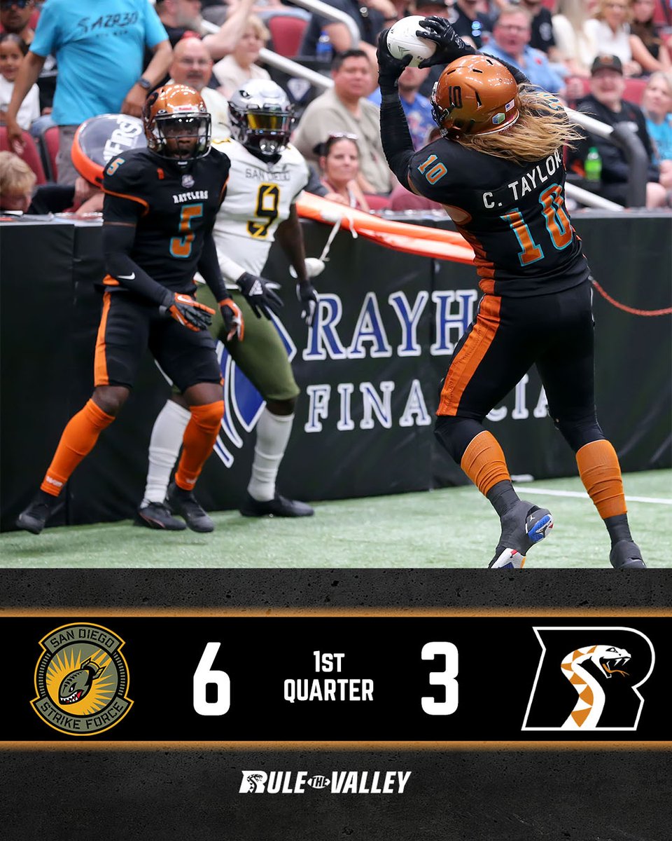 Rattlers trailing by 3 after the opening quarter in Glendale 

#AZR #rulethevalley #IndoorWar
