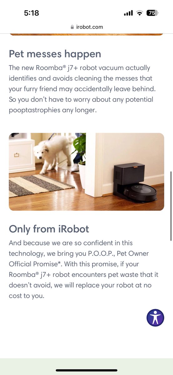 Well @iRobot J7+ - didn’t live up to its guaranteed promise. I just got this robot back yesterday from the manufacturer for a charging issue! It ran right over solid 💩 and kept on cleaning! 🤮 #ineedanewone