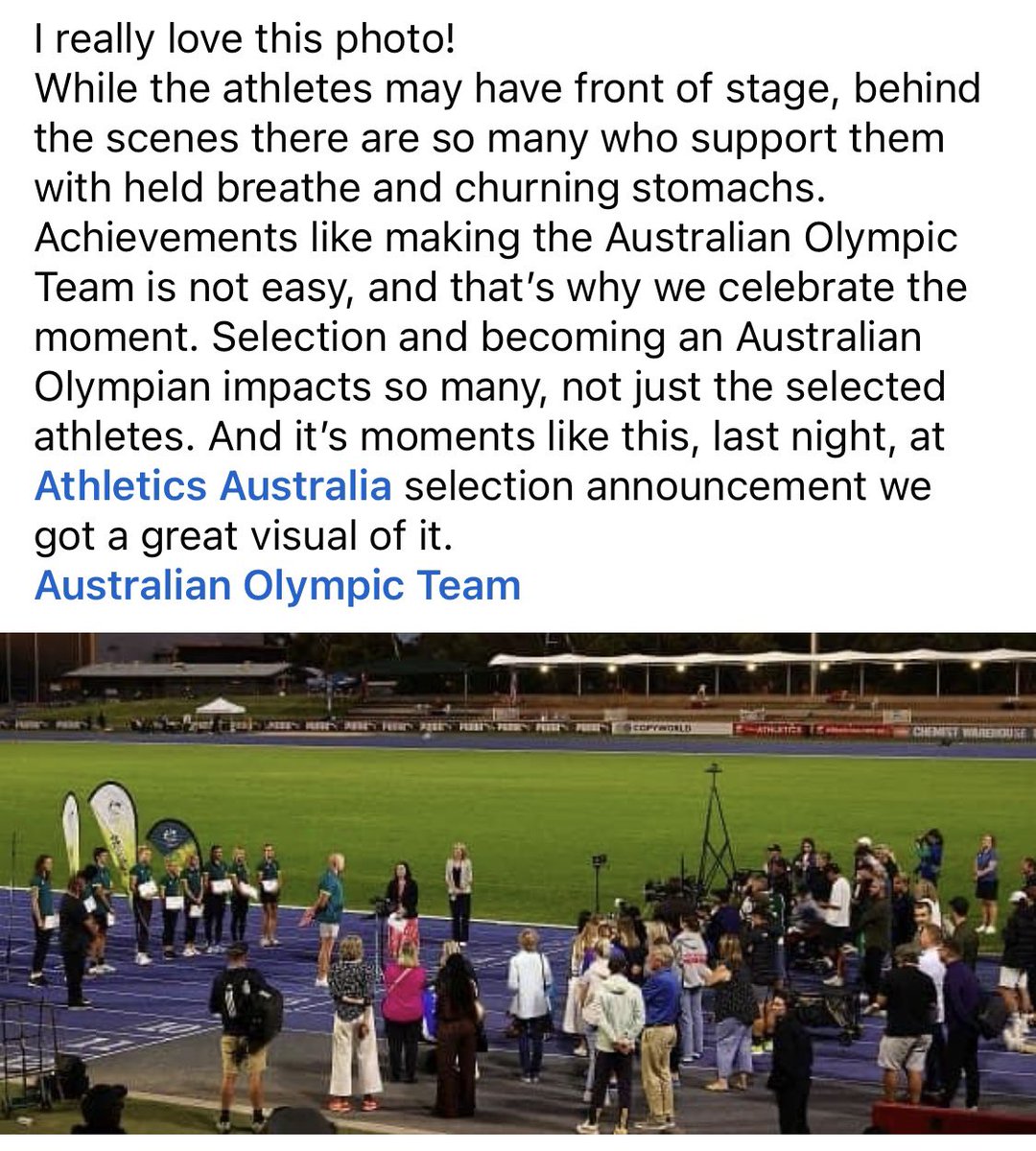 . @AUSOlympicTeam @AthsAust