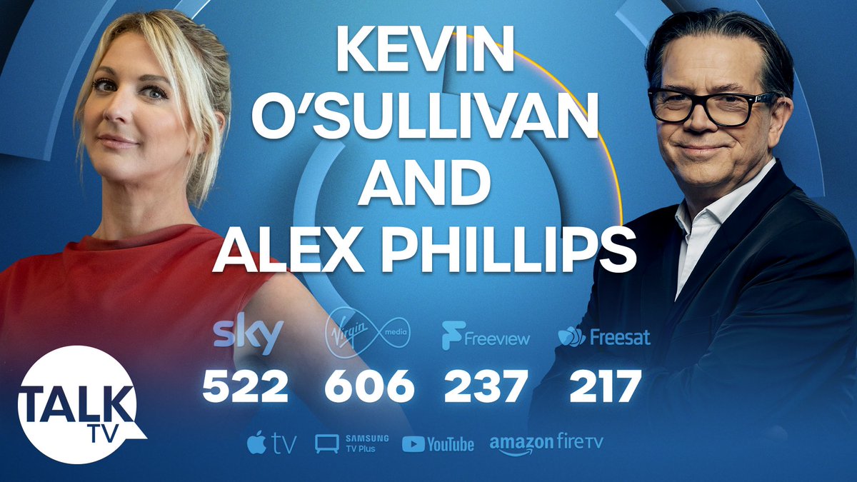 Kev & Alex. Monday on @TalkTV at 9.30am. Start the week fast with @TVKev & @ThatAlexWoman throttling through the headlines in just thirty thrilling minutes. Do not miss a second! Tune in...