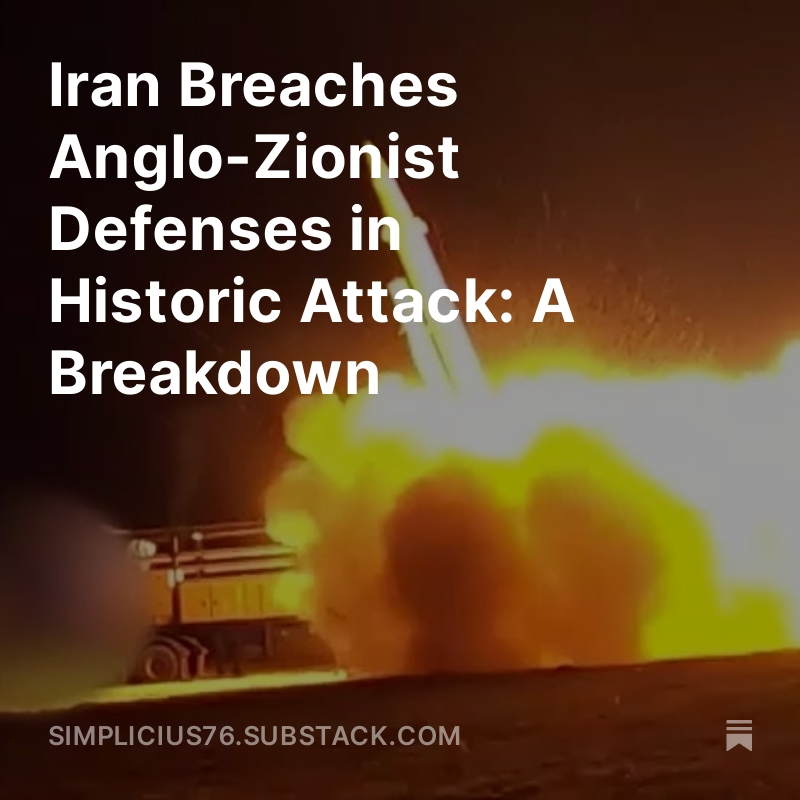 ⚡️‼️🚨Monster report is here: simplicius76.substack.com/p/iran-breache… #war #iran #palestine #israel #gaza