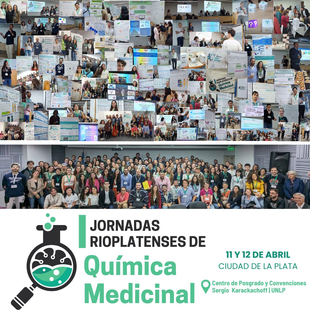 Gracias Totales!!!! 🙌🙌A todos/as por sumarse a esta marea Rioplatense de Química Medicinal.
Pasamos 2 días hermosos de encuentros, excelentes conferencias y posters, repletos de intercambios y futuras colaboraciones 🤝
Esto recién empieza! 

Nos vemos la próxima 🙂