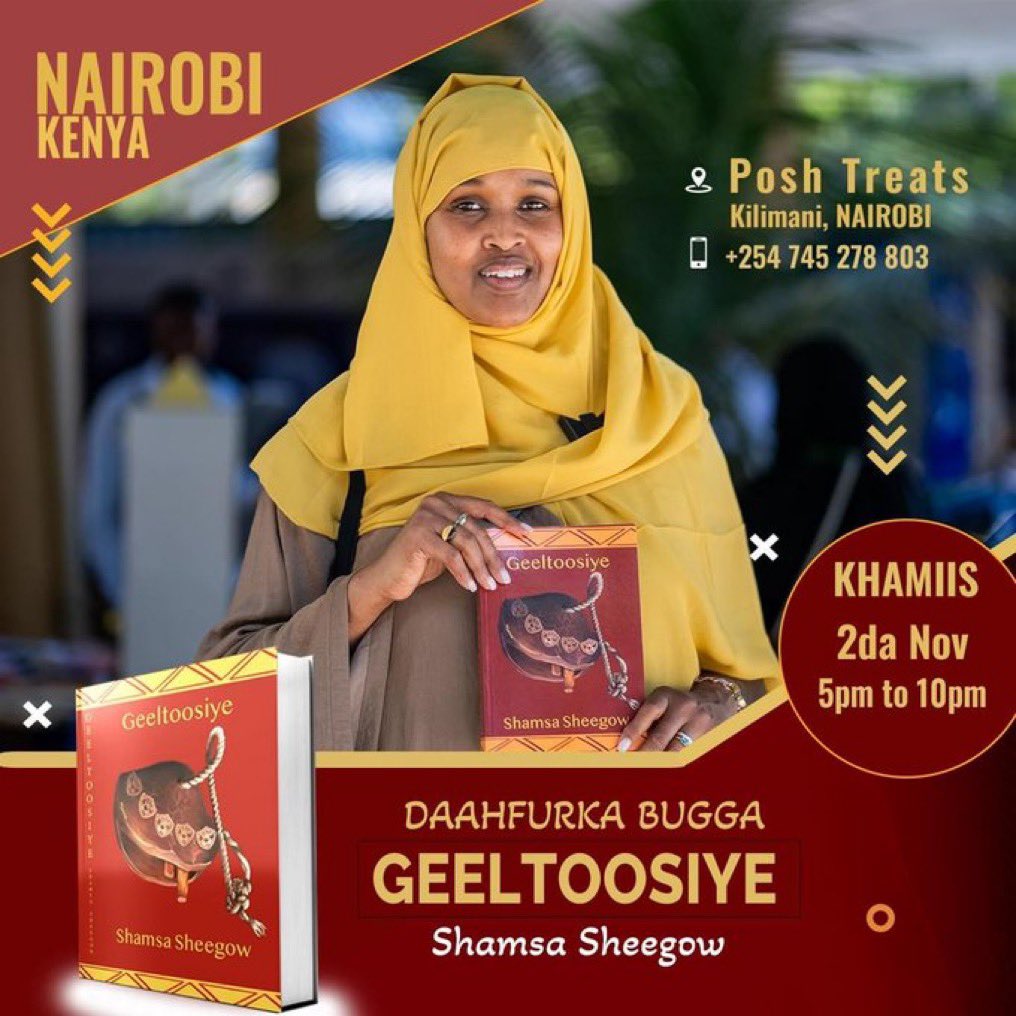 Hemosaa_'s tweet photo. @SpotonSomalia has been spreading dangerous clan rhetoric attacking #Hawiye community in particular by using situation in #Barawa thereby fuelling clan hatred in partnership with secessionists.
🚨I urge everyone to BOYCOTT her book #Geeltoosiye with immediate effect 🚨 https://t.co/yEqgXO09QJ