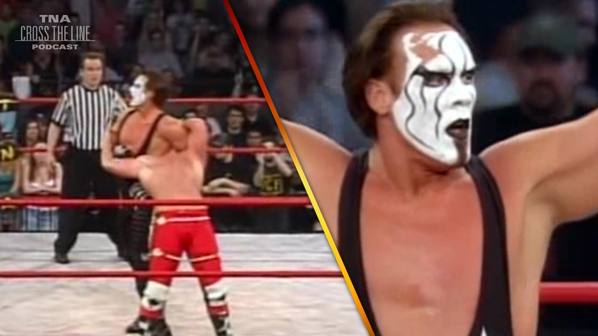 .@Sting hits the Scorpion Death Drop on @TheEricYoung for the win in their match on the 4/13/06 edition of iMPACT! Find out what happens next with us! #TNAWrestling #TNAiMPACT #Wrestling #Podcast