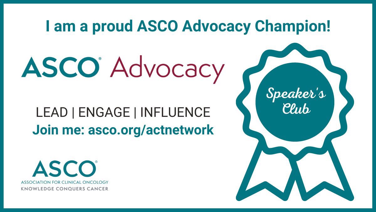 Thank you @ASCO for naming me a 2023 #Advocacy #Champion.

Proud, honored & humbled to have represented @ASCO, @MayoCancerCare, my colleagues & MOST IMPORTANTLY #PATIENTS with #Cancer, advocating for policies to improve #CancerCare.

I’m doing it again this year.
#ASCOAdvocacy