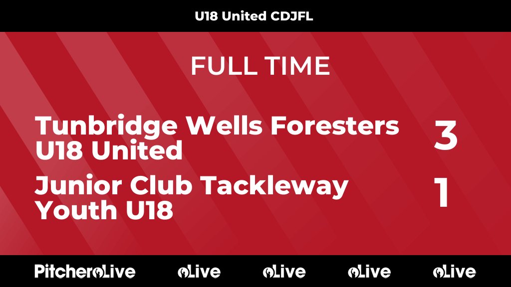FULL TIME: Tunbridge Wells Foresters U18 United 3 - 1 Junior Club Tackleway Youth U18 #TUNJUN #Pitchero forestersfc.com/teams/124366/m…