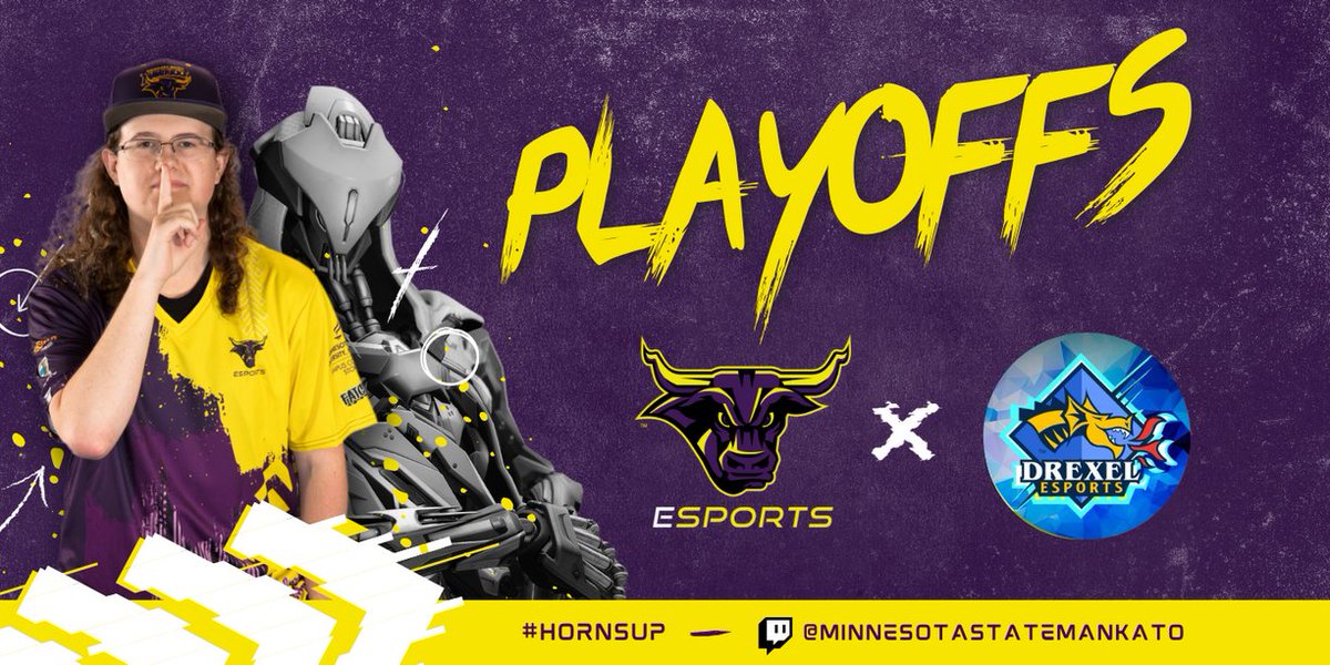 Overwatch game day | Playoffs 🆚 @drexel_esports 🕗 07:00pm Streaming live twitch.tv/minnesotastate…
