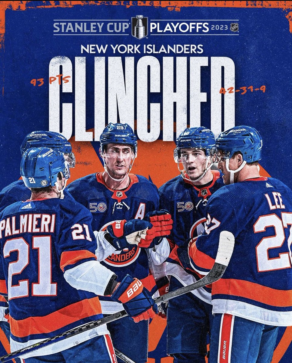 #isles clinched a spot in the Stanley Cup Playoffs.