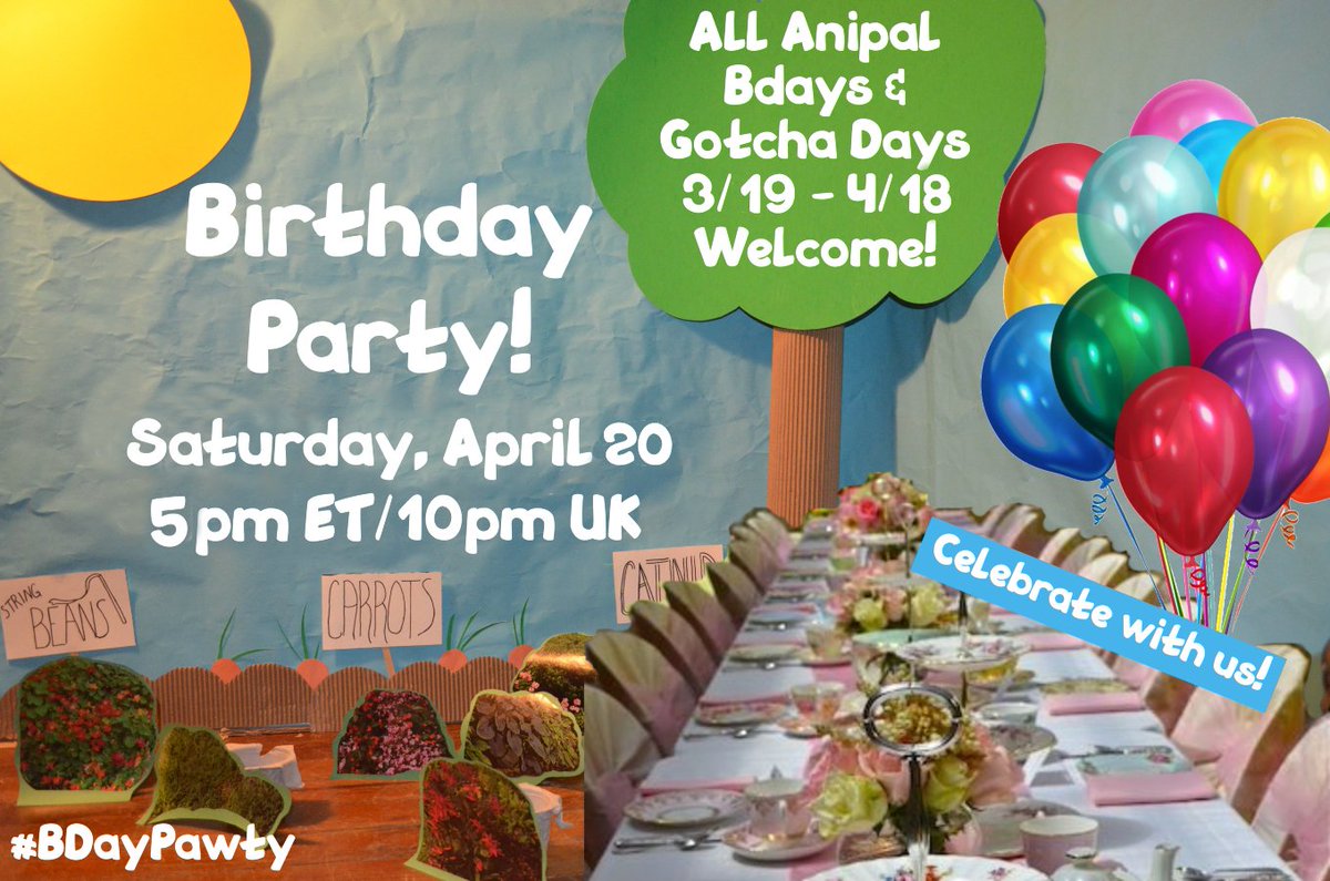 #BDayPawty's #Caturday: come celebrate these pals🎊 @MrWuggums @nekooyaji1 @thecatscastle @The3Yorkiteers @inherwritemind @lorigabrielle @ScotBEricTrev @Angus_The_Bold @NicaTheCato @JeremyYantiss @all_fur_matters @jbruorton21 #ChillTent #XCats #XPups #Anipals #KittyTwitter