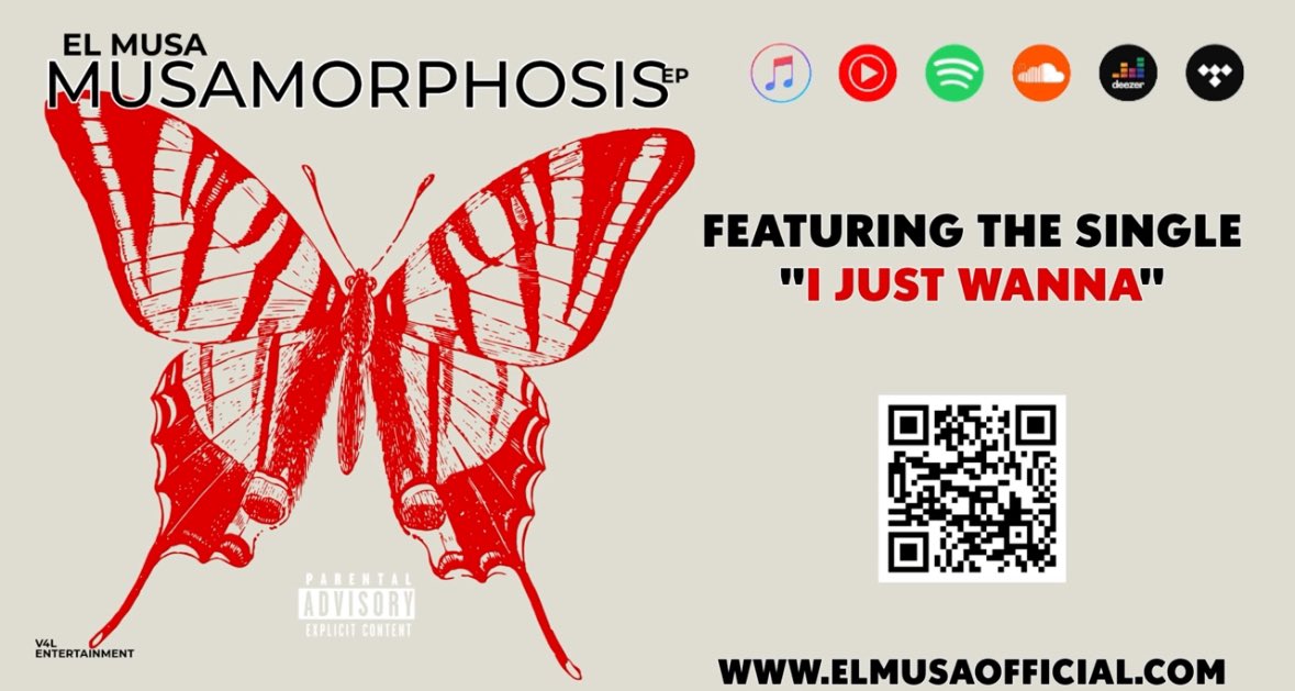 #MUSAMORPHOSIS my EP has made it to #APPLEMUSIC 🔥🖤🦋

Add it to your playlist! 

music.apple.com/us/artist/el-m…

#NewMusicAlert #NewMusic2024
