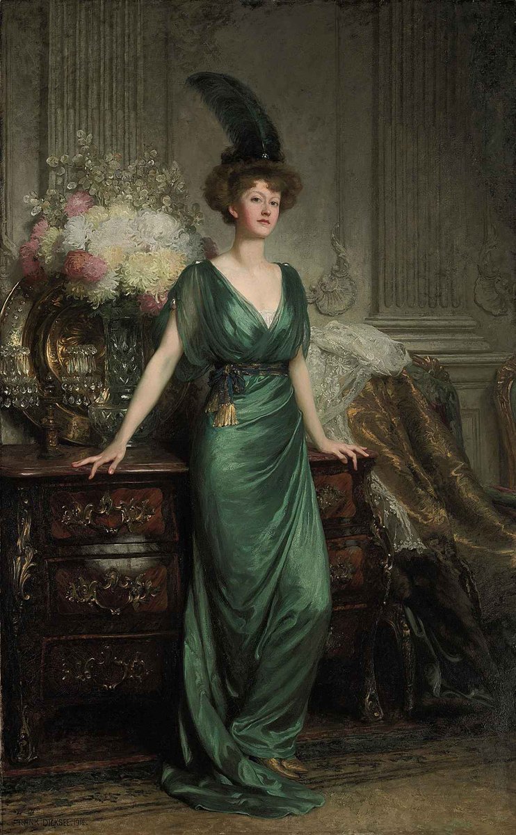 Portrait of the Hon. Mrs Ernest Guinness, by English painter Frank Bernard Dicksee (1912). In private collection.