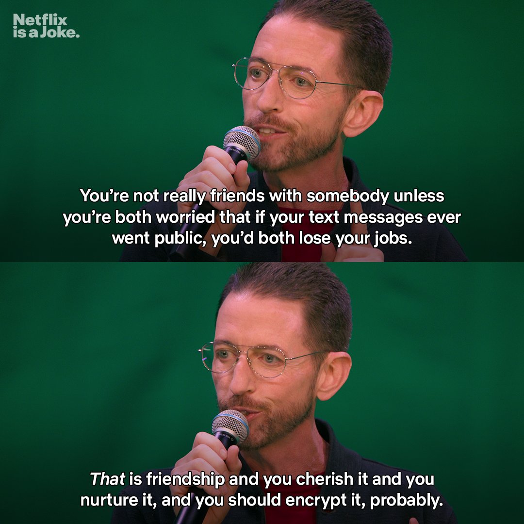The true meaning of friendship 🎤 Neal Brennan: Crazy Good now playing only on Netflix