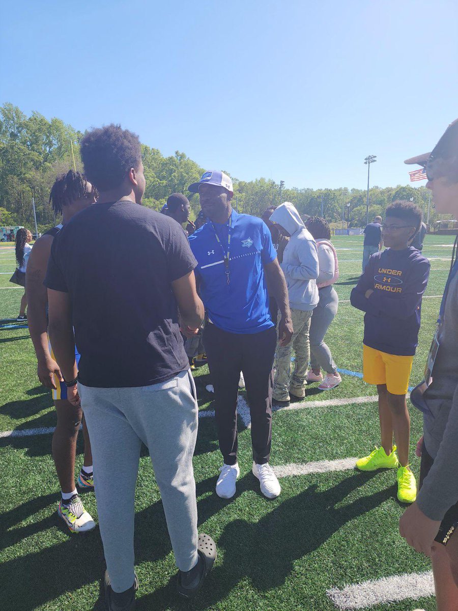 I had a great time at @LimestoneFB spring game. @cotcheryfoundat It was nice speaking with you. I look forward to speaking with you in the future about possibly becoming a part of the Limestone football family.