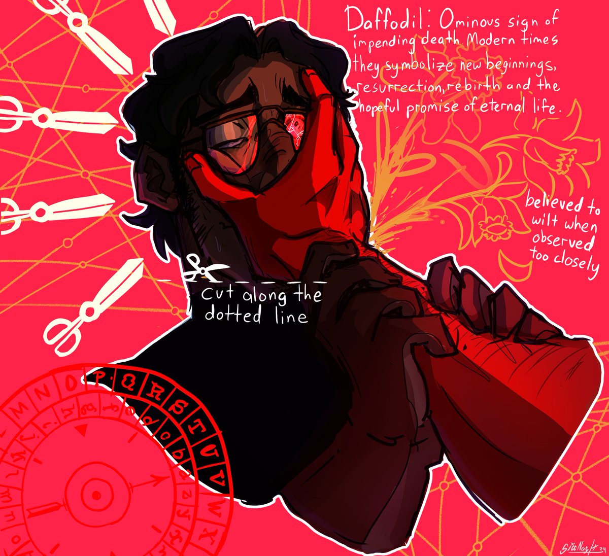 out of context character art Brutus GO
cw for eye strain