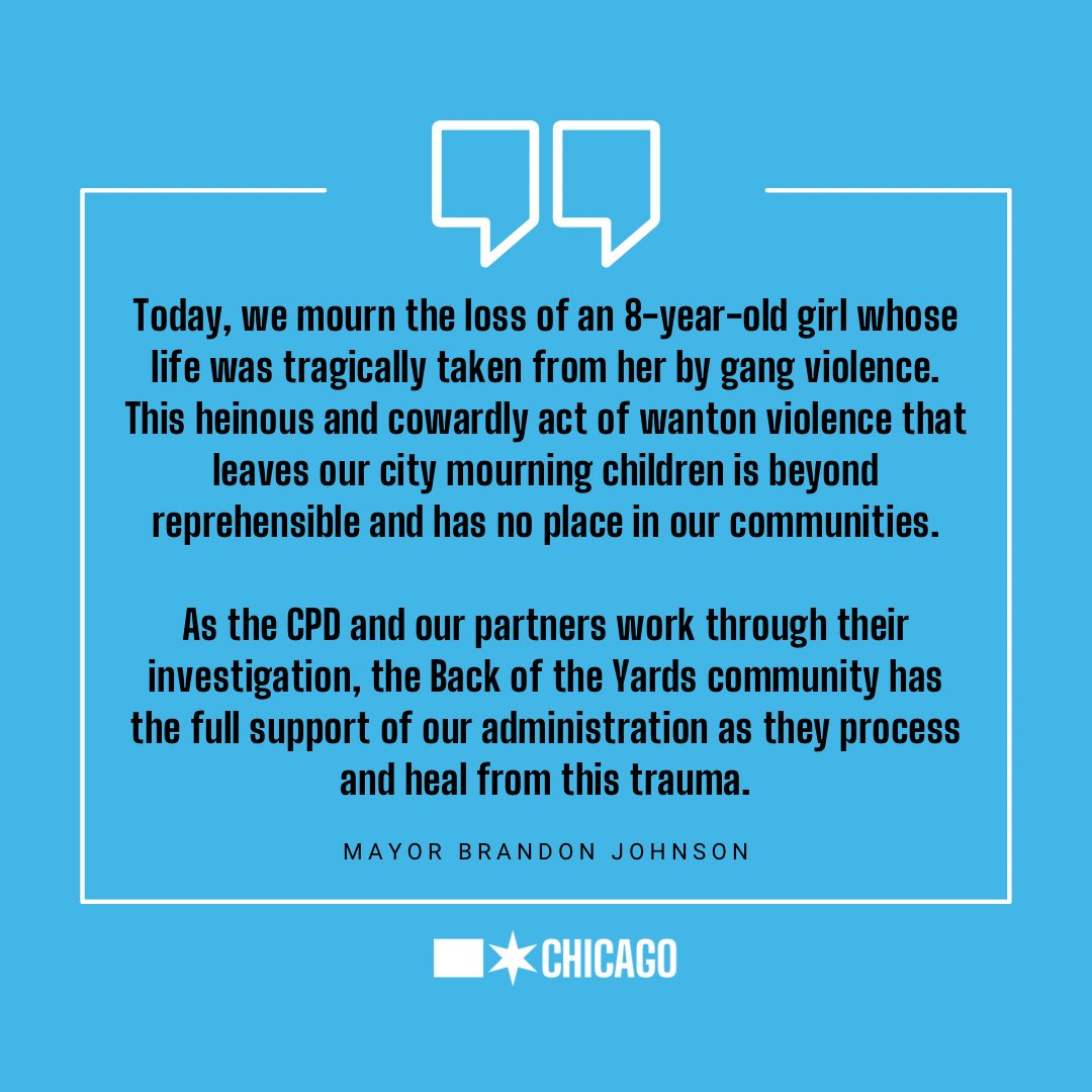 We are all allowed to be outraged today, and we are praying for all victims of yesterday's shooting.   Our Mayor’s Office of Community Safety has been in contact with @Chicago_Police, which is committed to identifying and apprehending the individuals responsible.