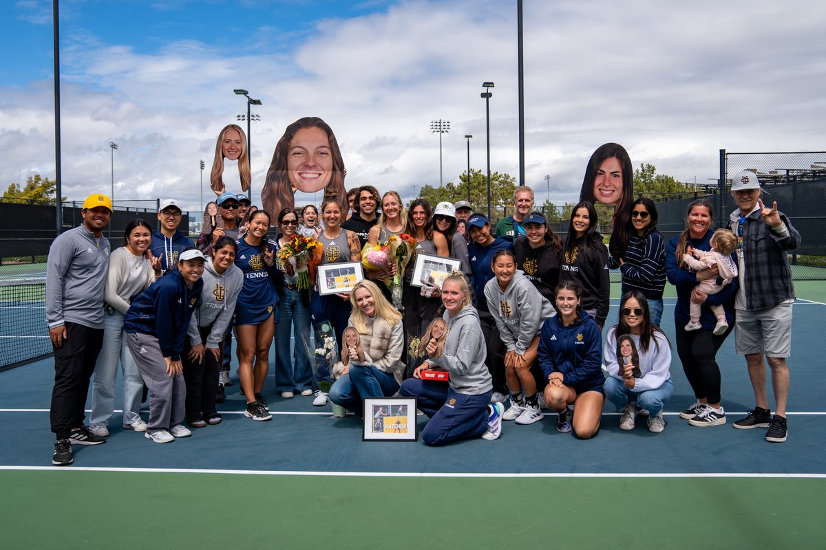Celebrated our three seniors after our match with No. 53 UC Santa Barbara today! 🗞️ | bit.ly/3TWAZ9R #TogetherWeZot