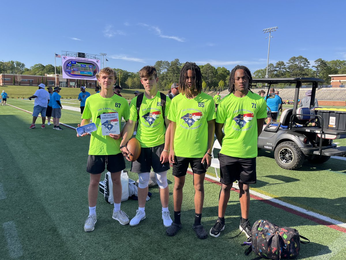 BrockFranklin07's tweet photo. Had a great experience at the Carolina Coaches Combine. Ended up winning Top Specialist. Was 7/8 overall on field goal with 3/4 at 50+ 
@Jt2campbell @QuisCopeland @DenariLee22 @josef_lorenz @CoachGiugliano @GregPort17 @ldhsRaiderFB @CoachesCombines https://t.co/udyyybUUxH