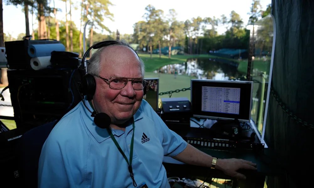 What a career. The last act just completed by Verne Lundquist at #themasters. We still claim him as ours in North Texas. America will miss his amazing voice. Well done, Verne!
