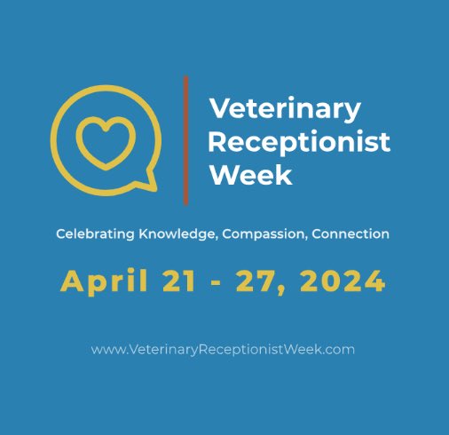 VetReceptZest's tweet photo. Veterinary Receptionist Week is celebrated April 21 - 27, 2024.

How does your animal hospital spotlight the client service team? Share ideas in the comments or use #veterinaryreceptionistweek on your posts.

#vetmed #veterinaryteam #veterinaryreceptionist #veterinarycsr https://t.co/CIZw3MQtnE