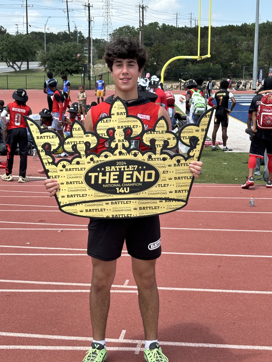 Went to San Antonio for the ⁦@Battle7v7⁩ nationals and took the trophy back to Tampa #nationalchampion #battlefootball