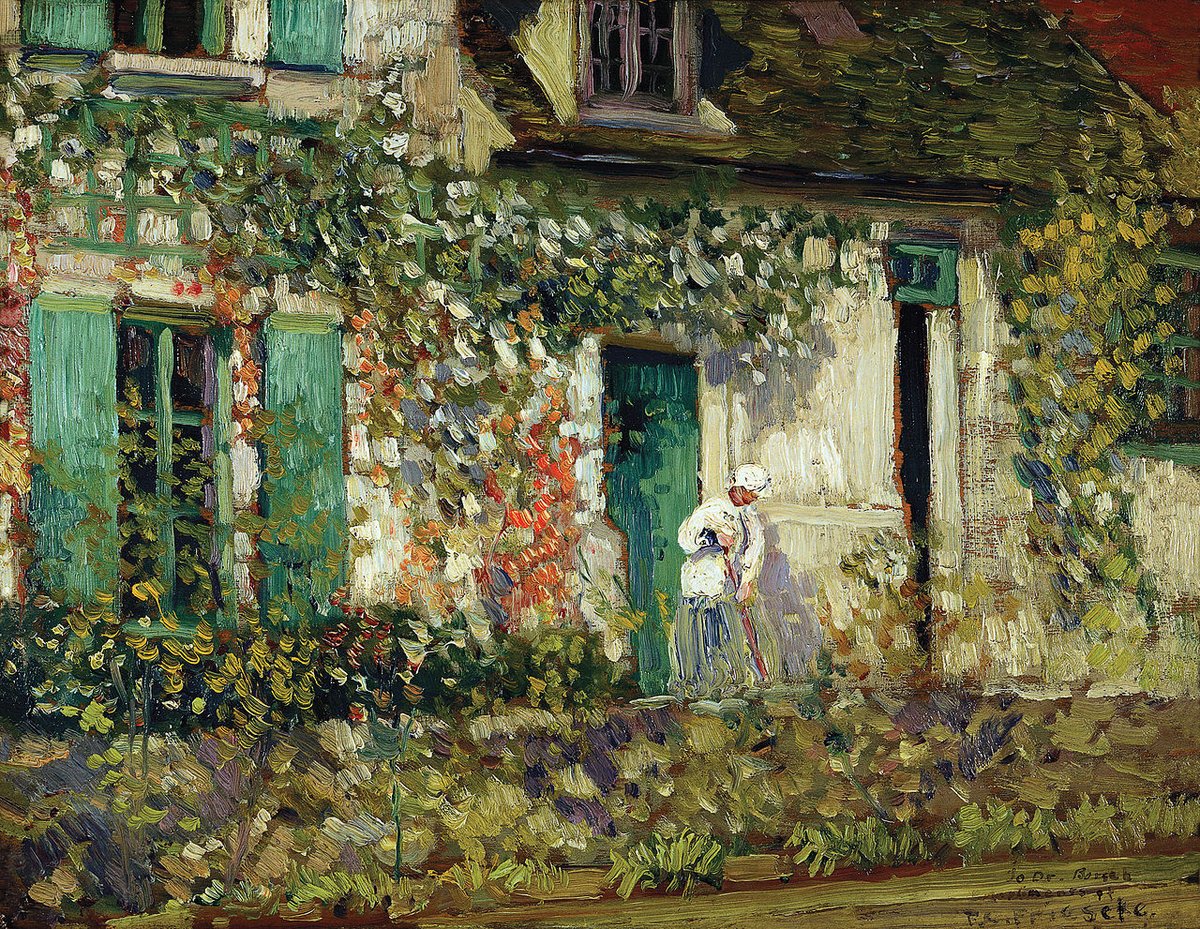 The House in Giverny, by American painter Frederick Carl Frieseke (1912). Museo Nacional Thyssen-Bornemisza.