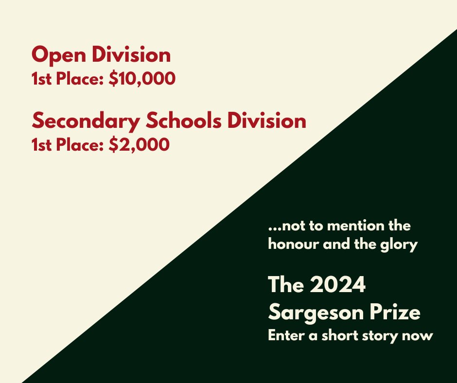 Don't miss this one!

You can submit a short story today to be in to win. Entries close 30 June 2024.

More details regarding the prize, including the writing residency for the winner of the Secondary Schools Division, are on our webpage:

waikato.ac.nz/about/facultie…

<a href="/waikato/">The University of Waikato 🎓</a>