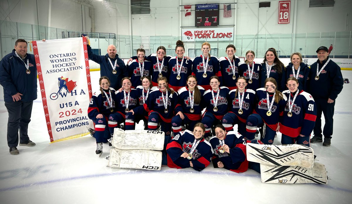 KGHAHockey's tweet photo. Congratulations to the hard working Ladies of U15 A who bring home OWHA Provincial Championship Gold Metals 🥇
They played The London Devilettes in the finals an won 3-1
Well done!
#KGHA2324 https://t.co/tt2JUQhzTX