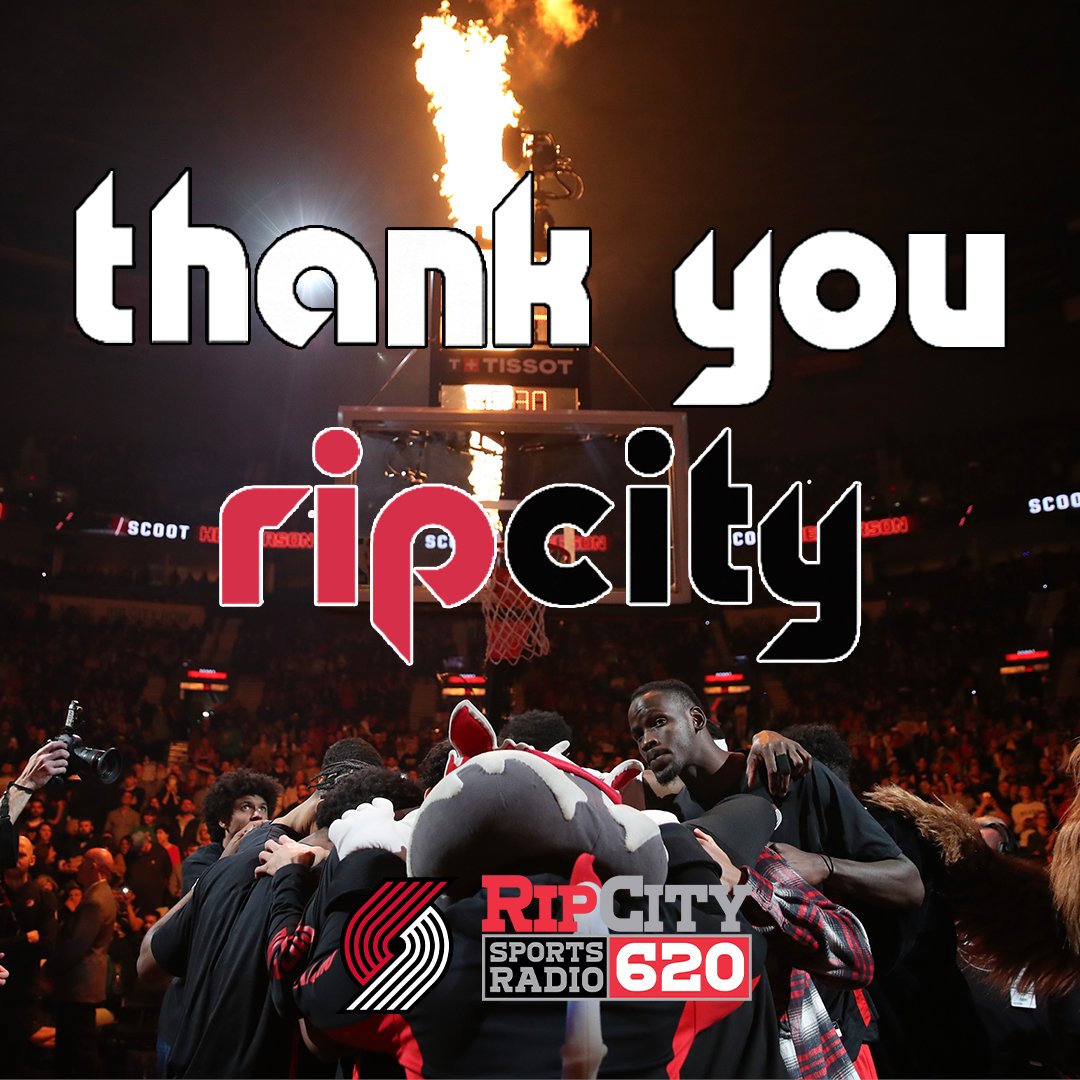 The ride was long, but we wouldn't want to ride it with any other fanbase. Thank you, #RipCity