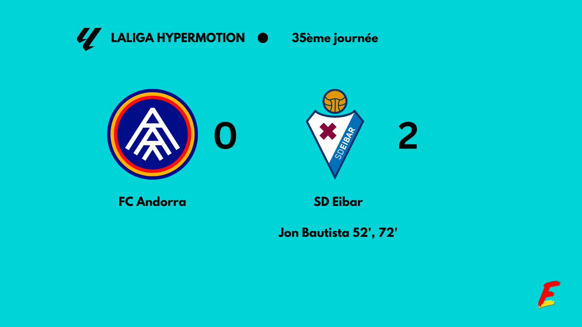 ⚔️ Eibar récupère la 2ème place après son revers à Tenerife la dernière journée #LigaFr #LigaHypermotion