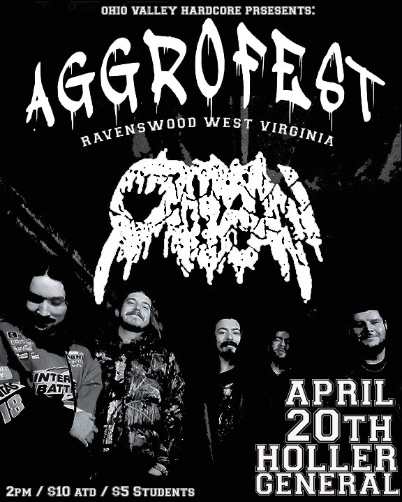 Your #Aggrofest headliners. Saturday is going to be unreal. I’ve booked music fests in Newark DE and Wilmington DE exactly 10 years ago. This 11 band hardcore festival is a first for Ravenswood WV. The heart of the OVHC.