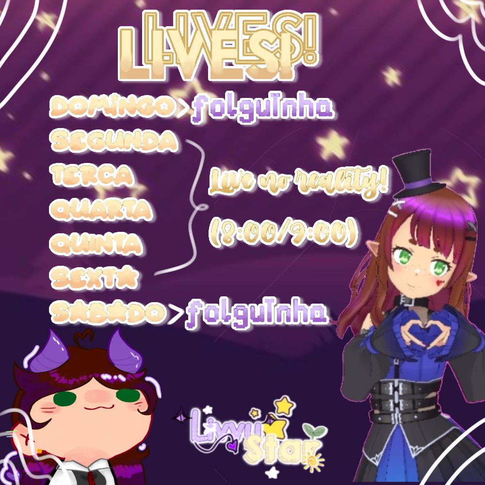 fantasma_doce's tweet photo. Cronograma!! ★
Caso eu nao consiga fazer as lives eu irei avisar!! 
Lembrando que todas elas serão feitas no Reality! 
Espero vocês! ☕️
#Vtuber #VTuberReality #Reality https://t.co/XMALfFD5Tk