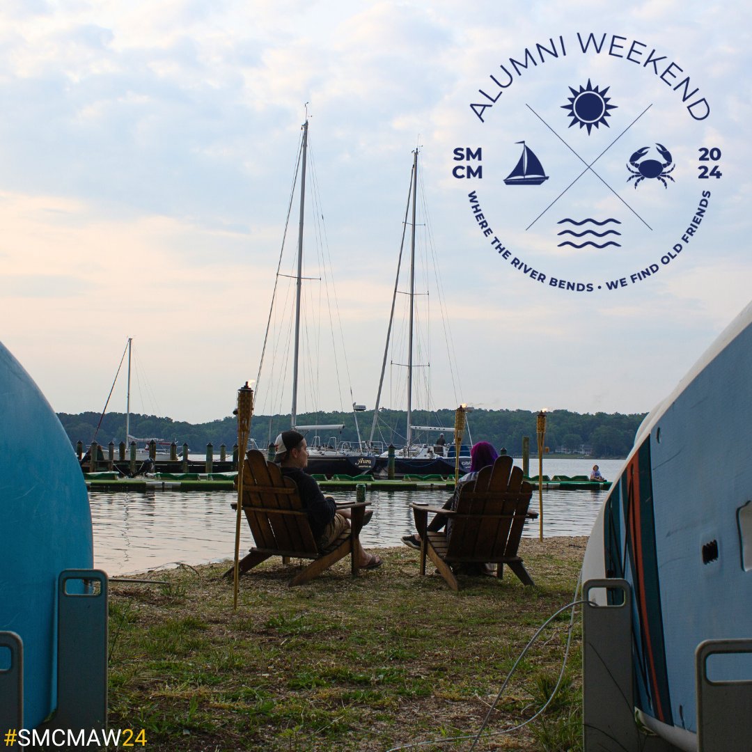 New memories by the river await you this Alumni Weekend!☀️ Grab a friend, take a seat, and enjoy the waterfront view just like them. Early bird registration ends April 15th. Book now and save $5. 🌊 bit.ly/3vwfjJD