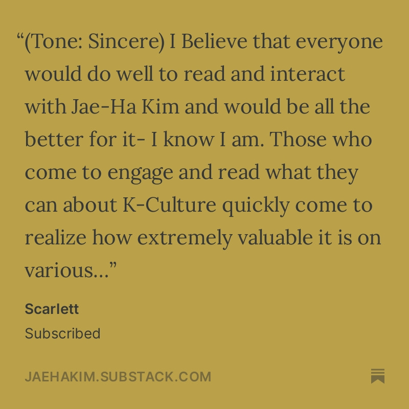 Thank you, Scarlett, for this sweet message (which I have permission to share). I'm glad you enjoy my S-bstack newsletter.💜 If you're interested in checking it out, the link is in my pinned post thread.