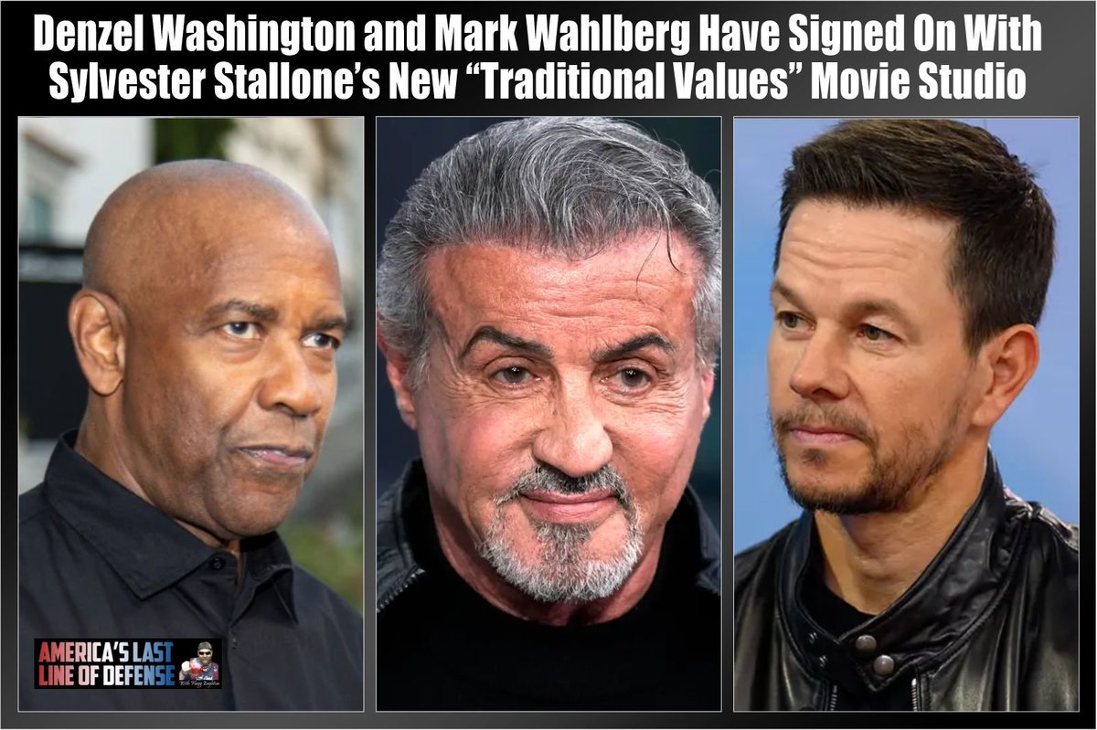 'It's time for Hollywood to take a good look at what it's become,' said Stallone, 'We need reasonable people to step up and reject all the wokeness that's ruining our industry.' Wahlberg and Washington stood stoically by as the three made the announcement in Chicago. H/T…